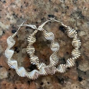 Sterling Silver 925 wrapped hoops